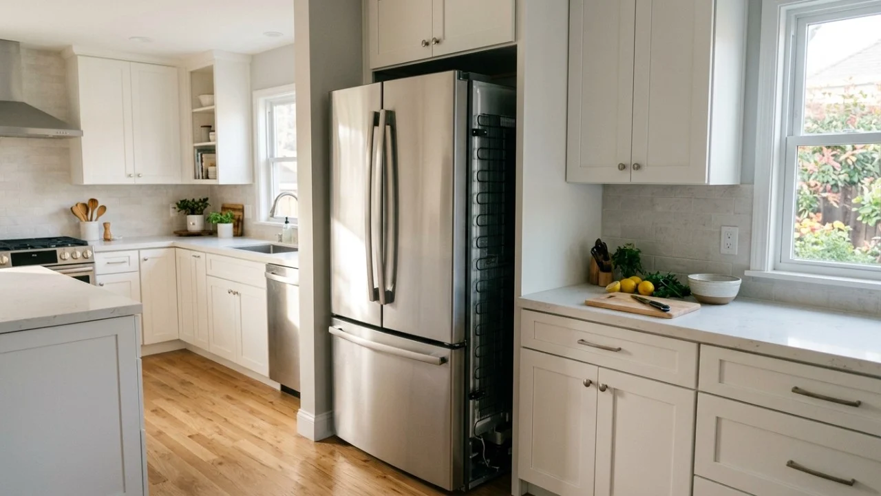 A limpeza periódica e o espaçamento adequado das paredes prolongam a vida útil do refrigerador e reduzem custos.