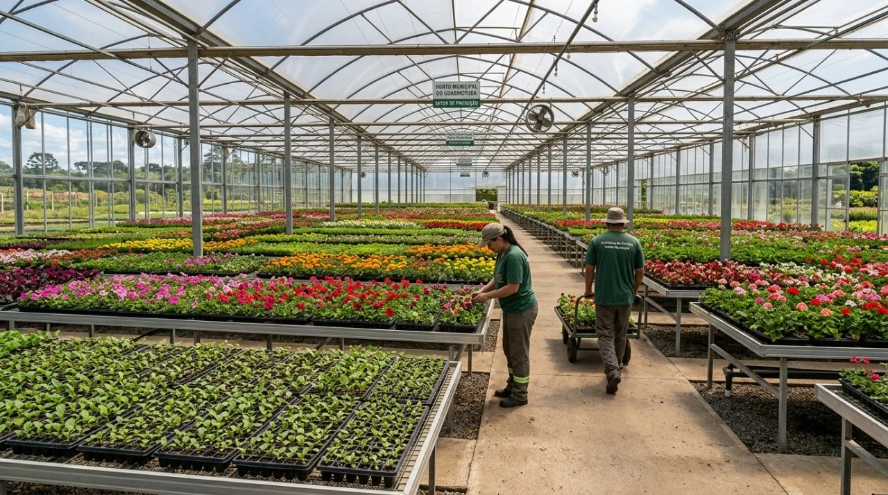 O Horto Municipal do Guabirotuba funciona como o berçário vegetal responsável por abastecer praças e parques da cidade.