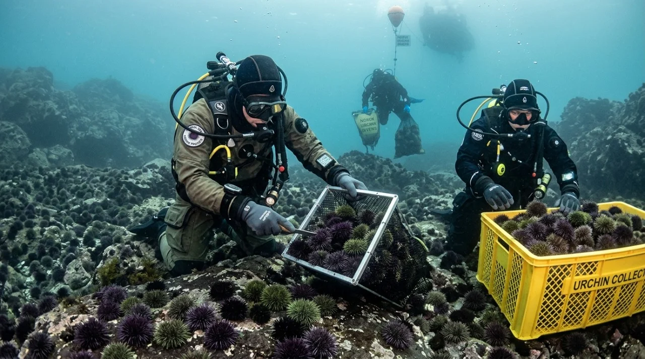 Essas florestas submarinas funcionam como habitat para peixes e inúmeros pequenos organismos