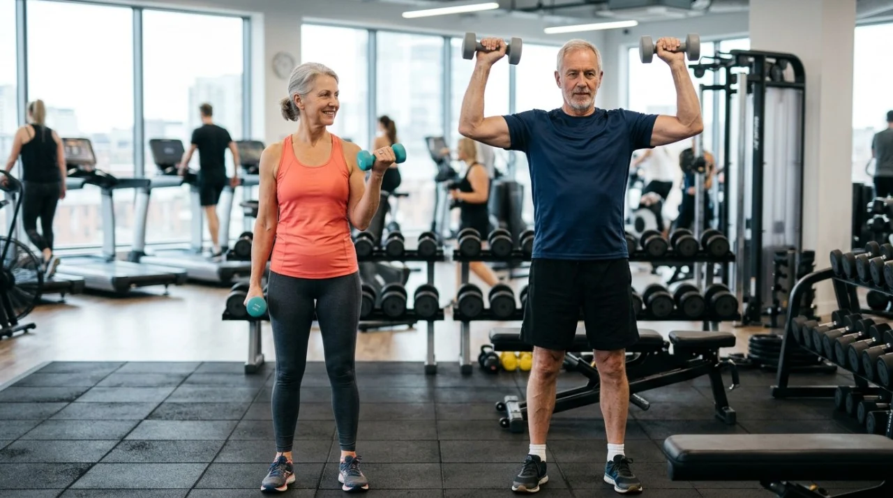 O envelhecimento é acompanhado por uma tendência de redução de massa, força e potência muscular.