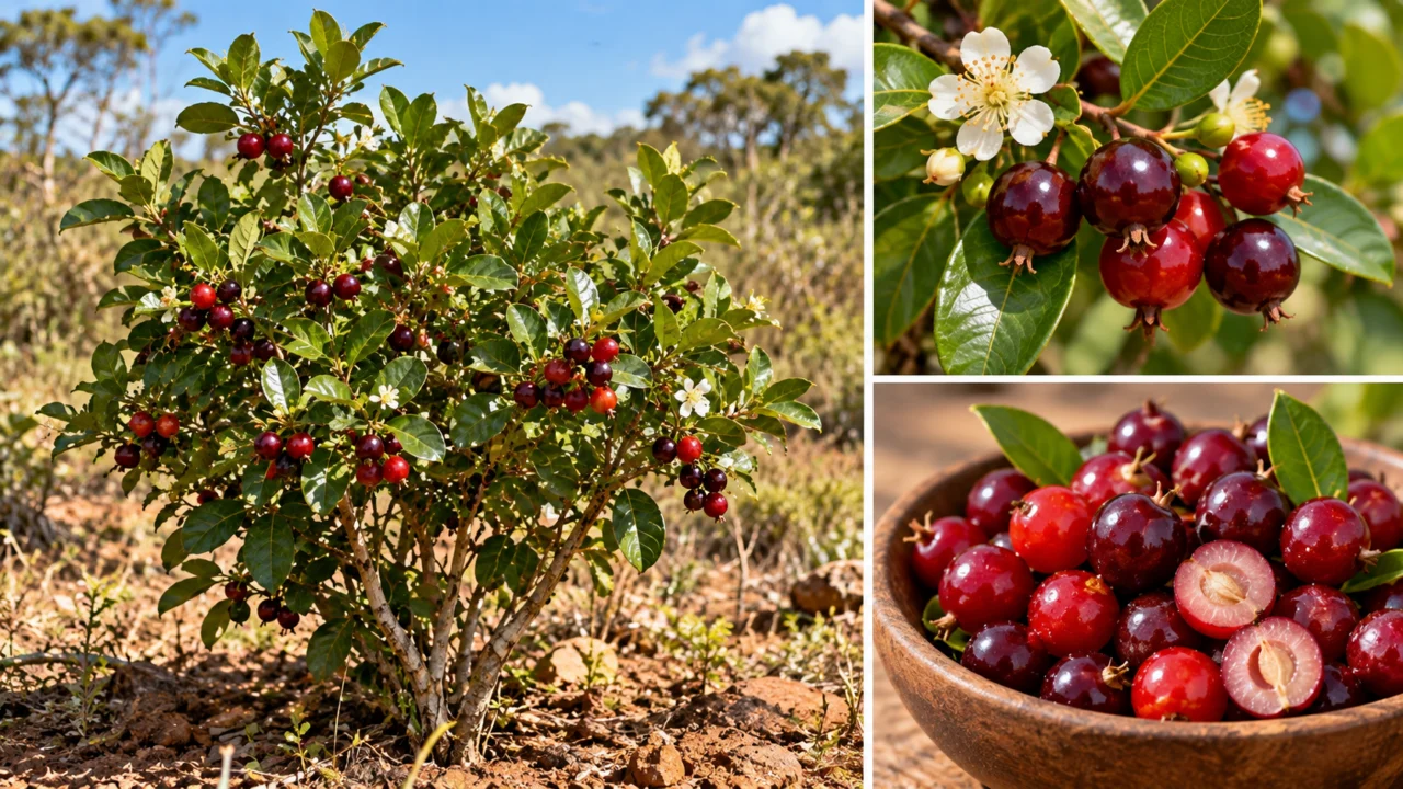 Parece uma cereja comum, mas esta fruta brasileira guarda uma característica pouco conhecida Cereja-do-cerrado não é a mesma cereja comercial. Entenda a diferença, conheça a Eugenia calycina e veja como são seus frutos quando amadurecem.