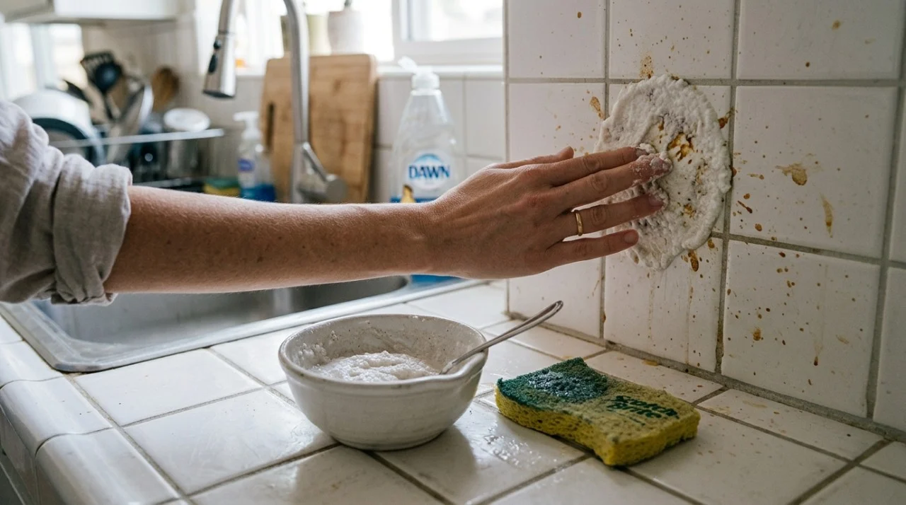 Especialistas em limpeza concordam: “Para remover a gordura grudada dos azulejos da cozinha, a chave está em usar esta mistura.” O detergente é o componente mais importante quando o problema é gordura