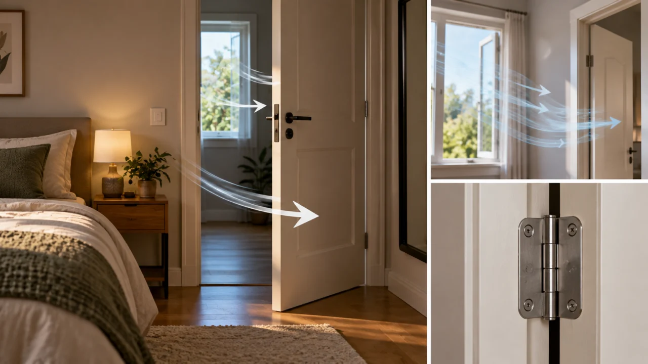 Porta batendo sozinha pode ter uma explicação simples. Veja como ventiladores, exaustores, janelas, frestas e até a posição da porta influenciam o movimento.