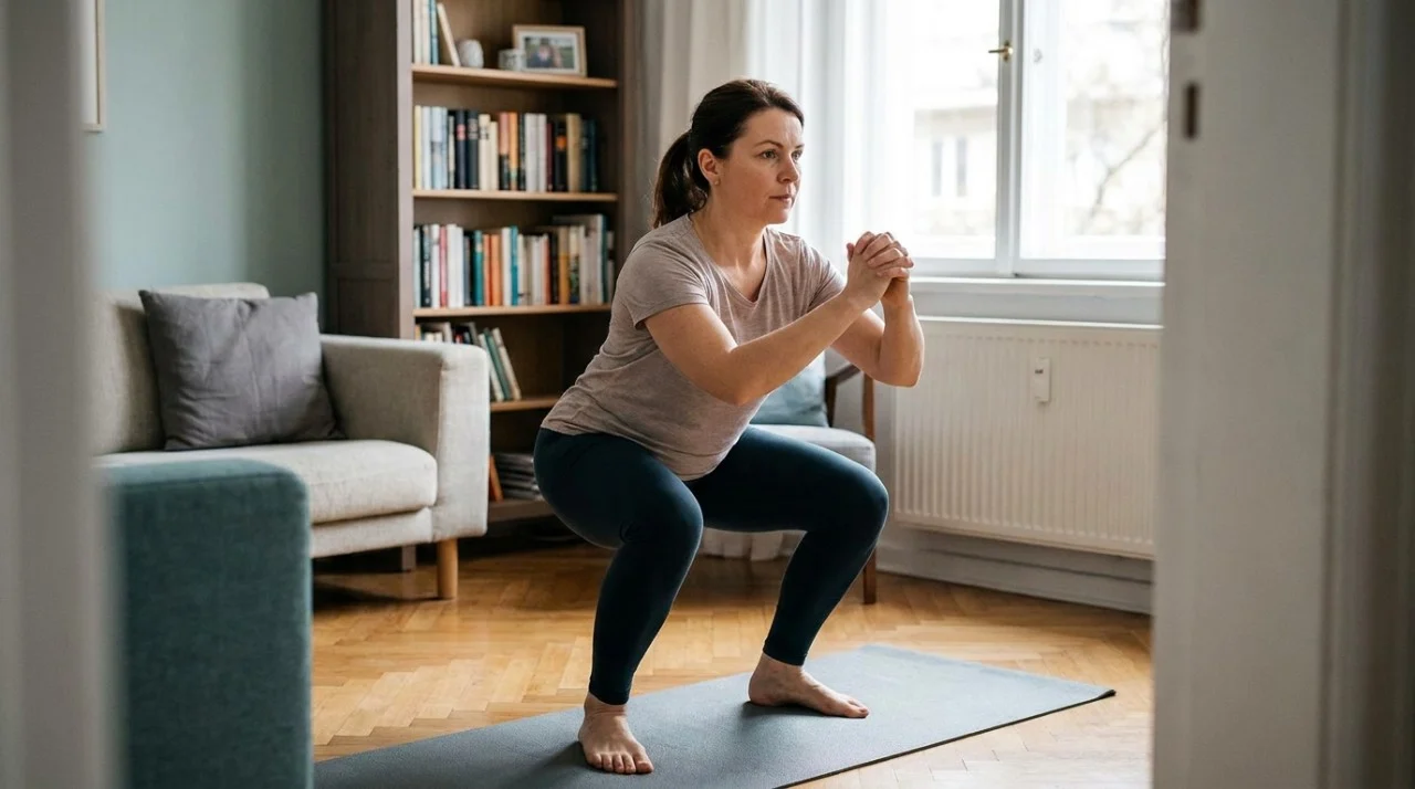 Não é necessário começar por agachamentos muito pesados ou exercícios avançados.